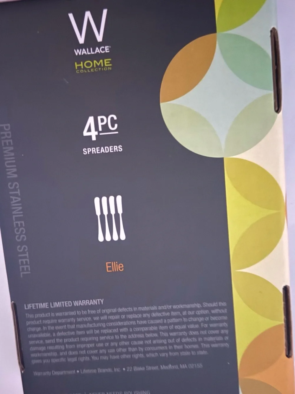 New Wallace Home Collection Ellie Premium Stainless Steel Spreaders - Set of 4